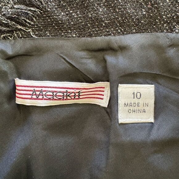 Maakif Gray Skirt with Frayed Edges Size 10 - Picture 2 of 4